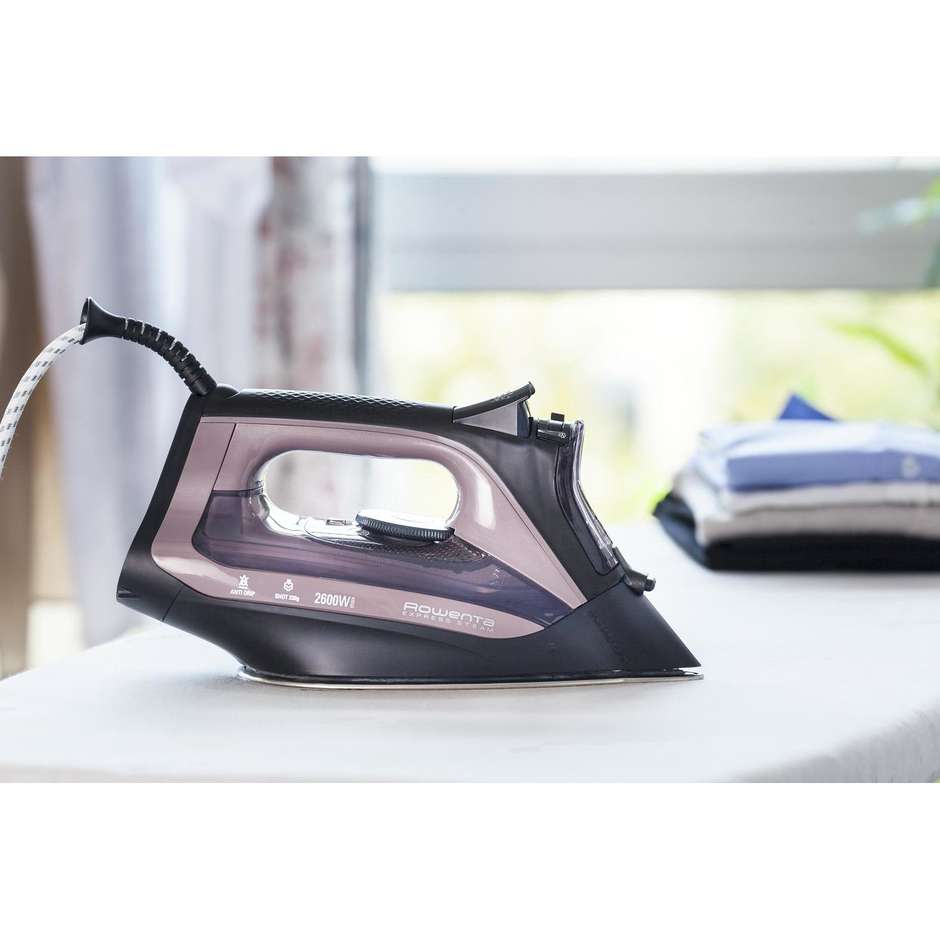 Rowenta Express Steam DW4345 Ferro da Stiro a Vapore Piastra Microsteam 300 Laser 2600 W Blu e Nero