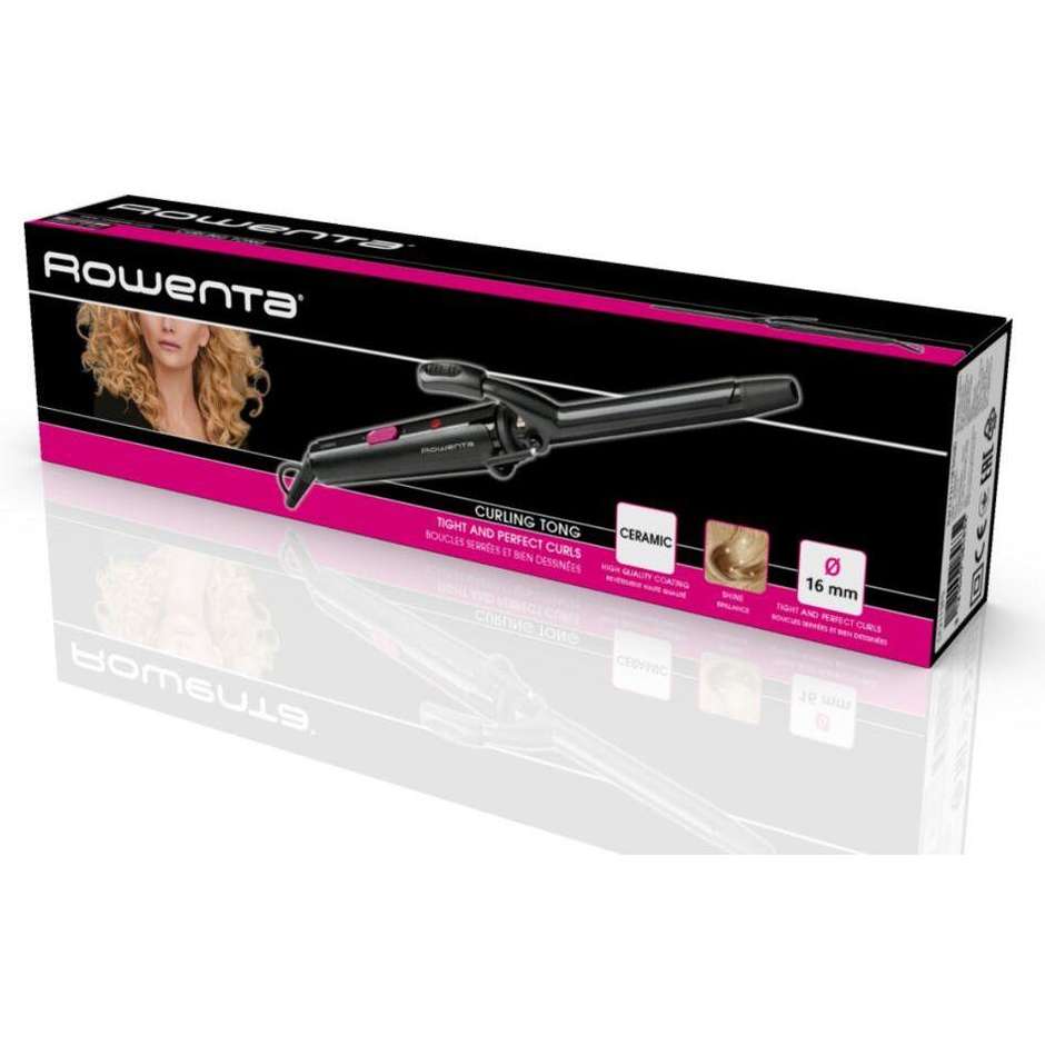 Rowenta For Elite CF2119 Ferro Arricciacapelli Classico 16 mm 25 W Nero e Rosa
