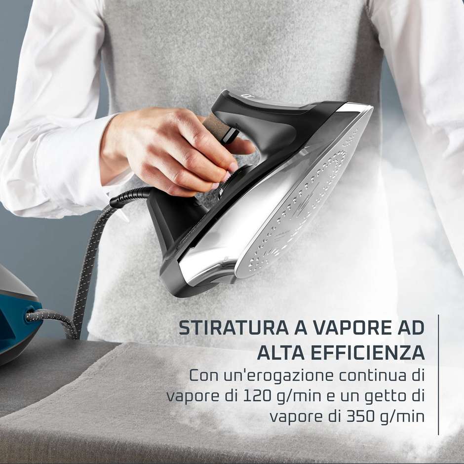 Rowenta Force Pro 350 VR7444 Generatore di vapore 6,5 bar Nero Blu