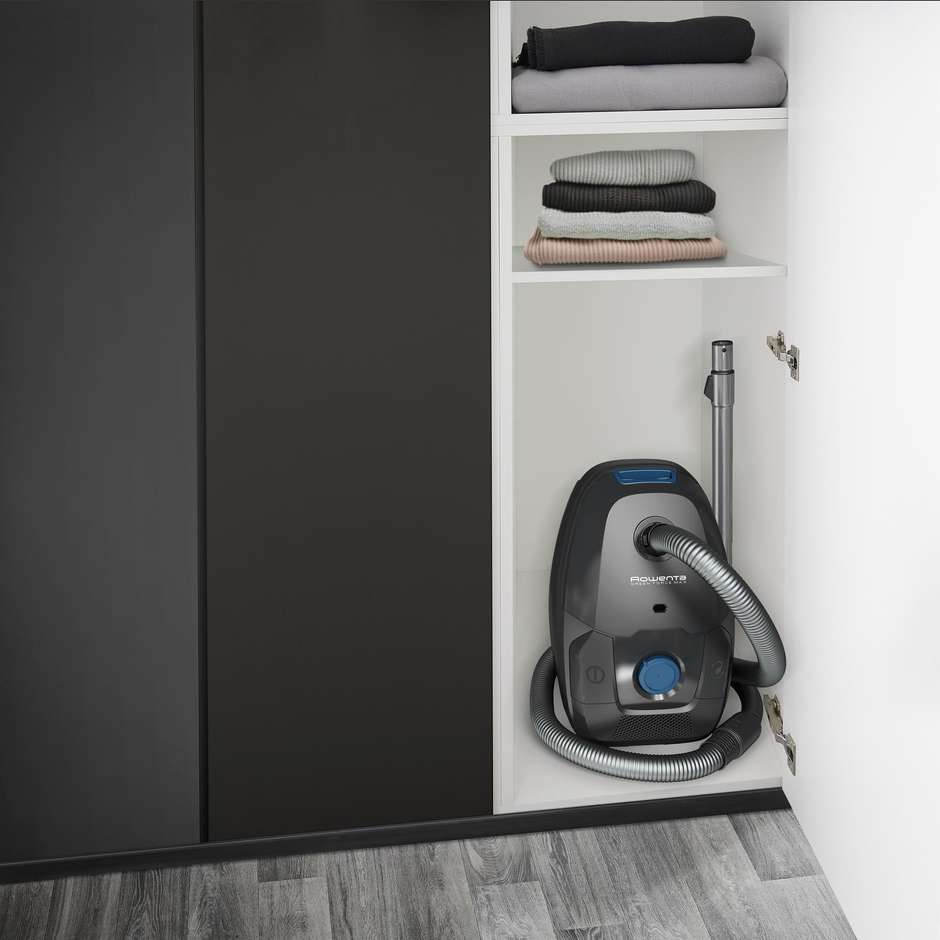 Rowenta Green Force Max RO4931 Aspirapolvere a Traino con Sacco Ecologico 900W Sacco 4,5L Raggio 12m Bianco