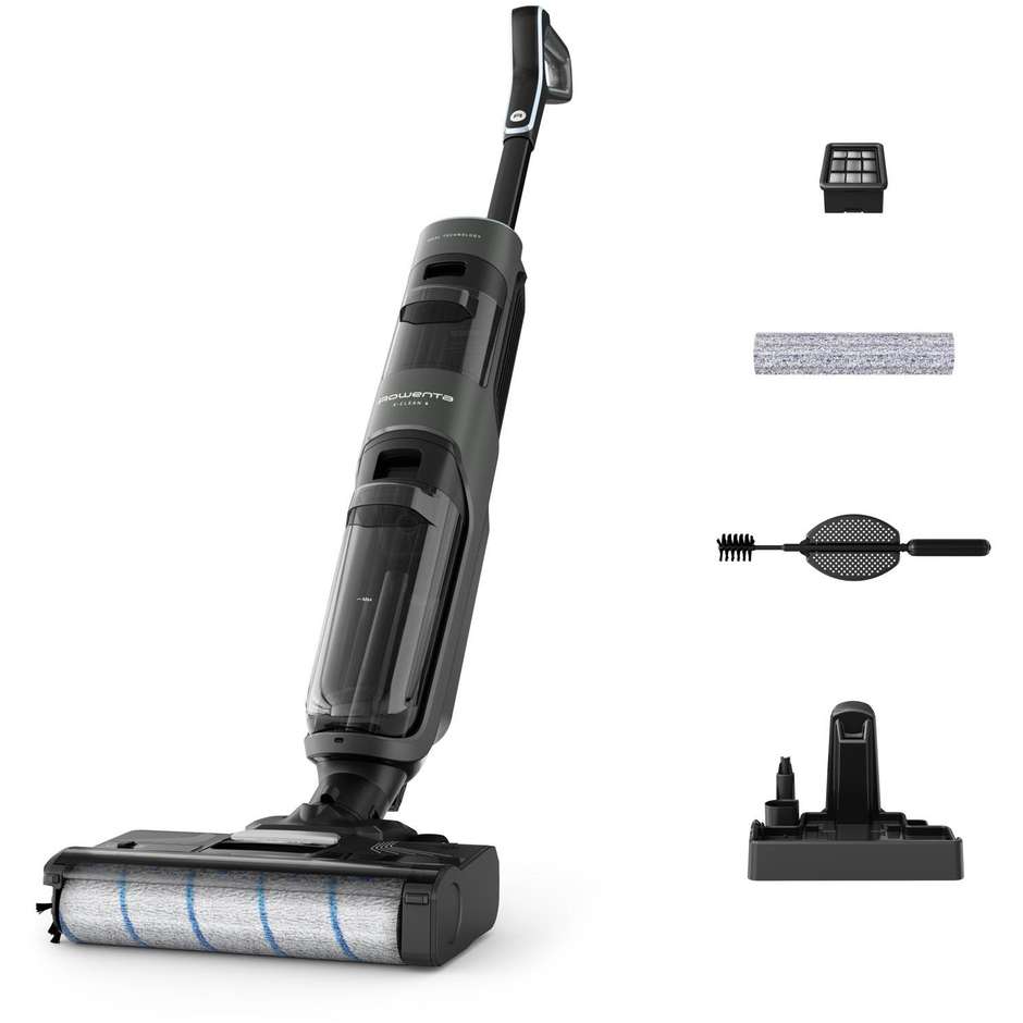 Rowenta GZ5035WO Pulitore a Vapore Igienizzante Multisuperficie Nero