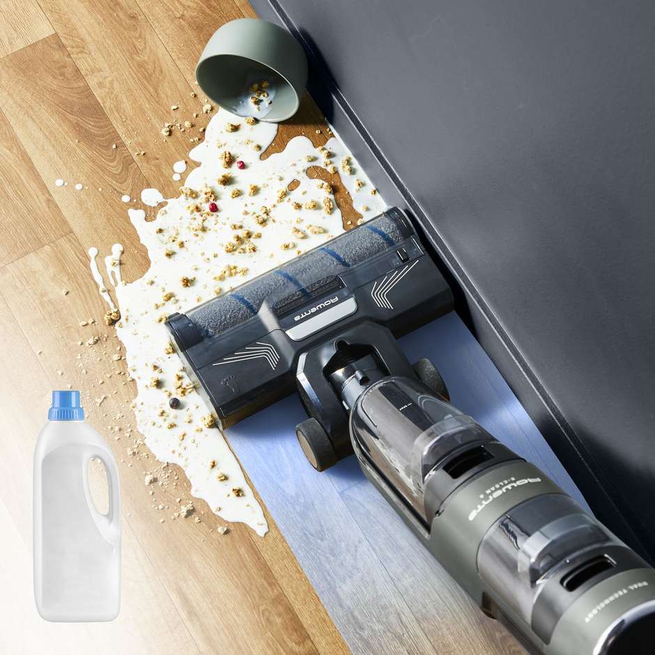 Rowenta GZ5035WO X-Clean 4 Lavapavimenti Senza Fili Secco e Bagnato 200 W Grigio