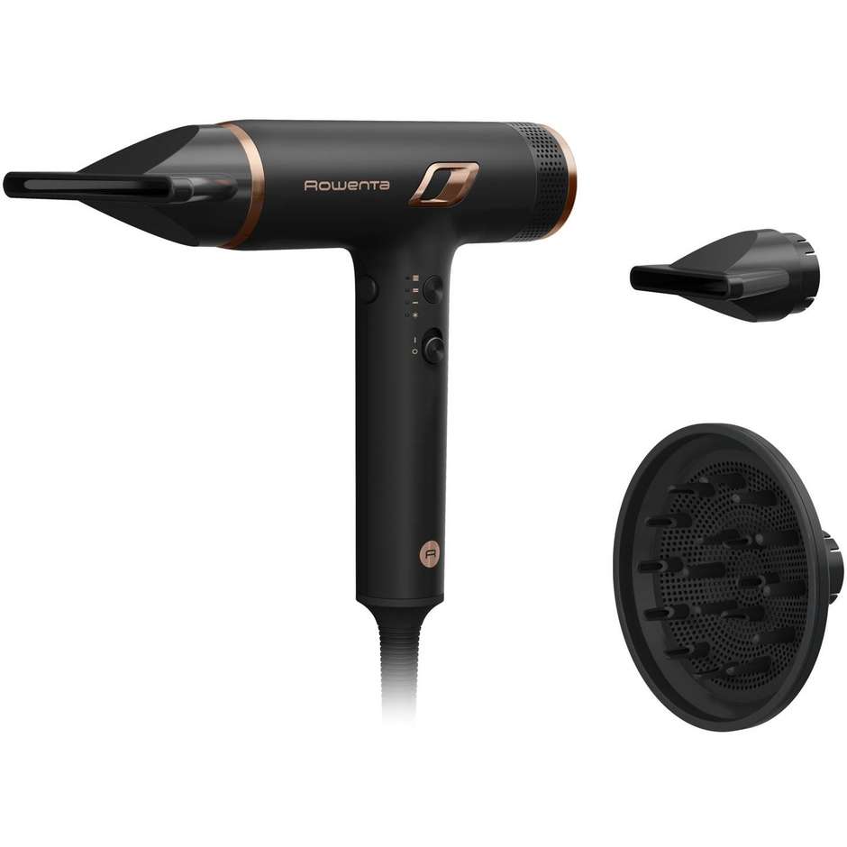 Rowenta Nano HY8310 Asciugacapelli Compatto Brushless ad Alta Velocità 1700 W con Tecnologia a Ioni Nero