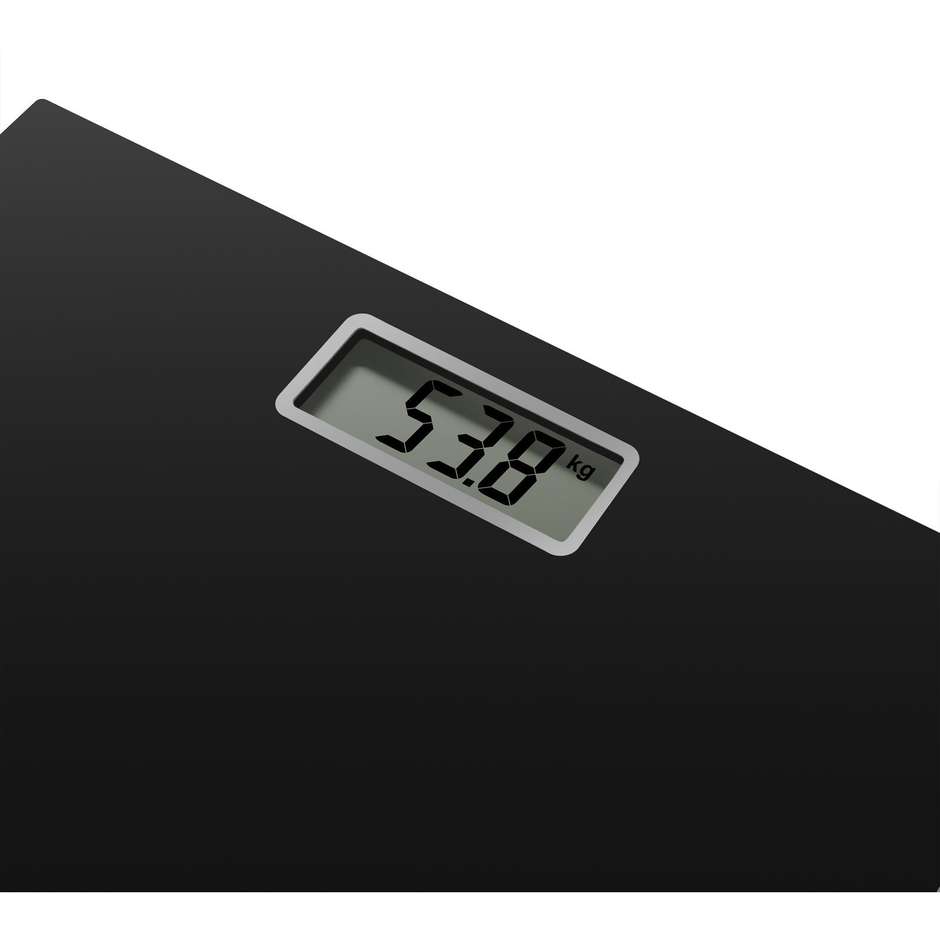 Rowenta Premiss BS1400 Bilancia Pesapersone Digitale in Vetro Temperato Slim 150 kg Display LCD Nero