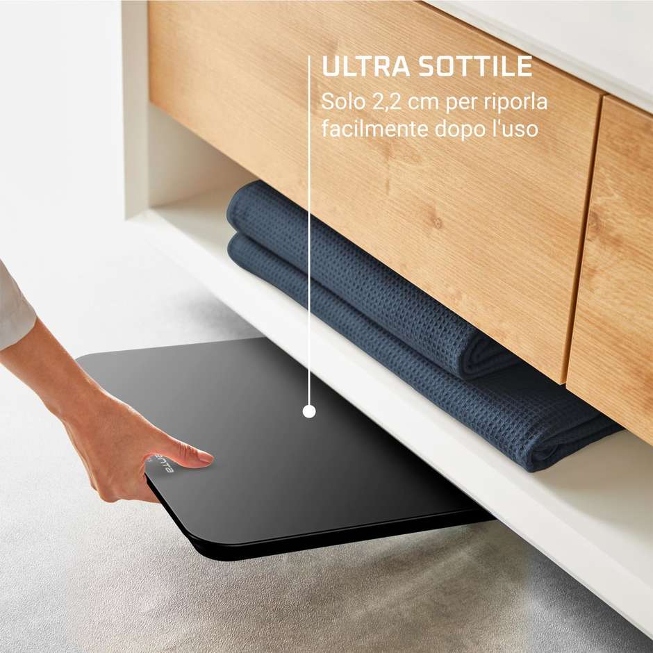 Rowenta Premiss BS1800V0 Bilancia pesapersone elettronica Colore Nero