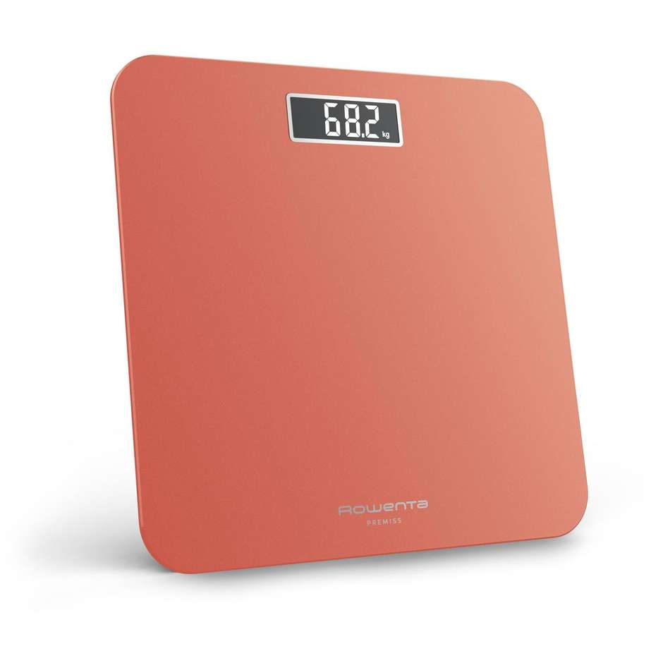 Rowenta Premiss BS1803V0 Bilancia Pesapersone Digitale Slim 160 kg Display LCD Arancione