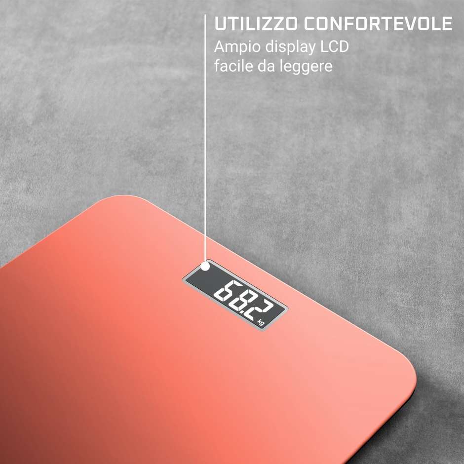 Rowenta Premiss BS1803V0 Bilancia pesapersone elettronica Colore Arancia