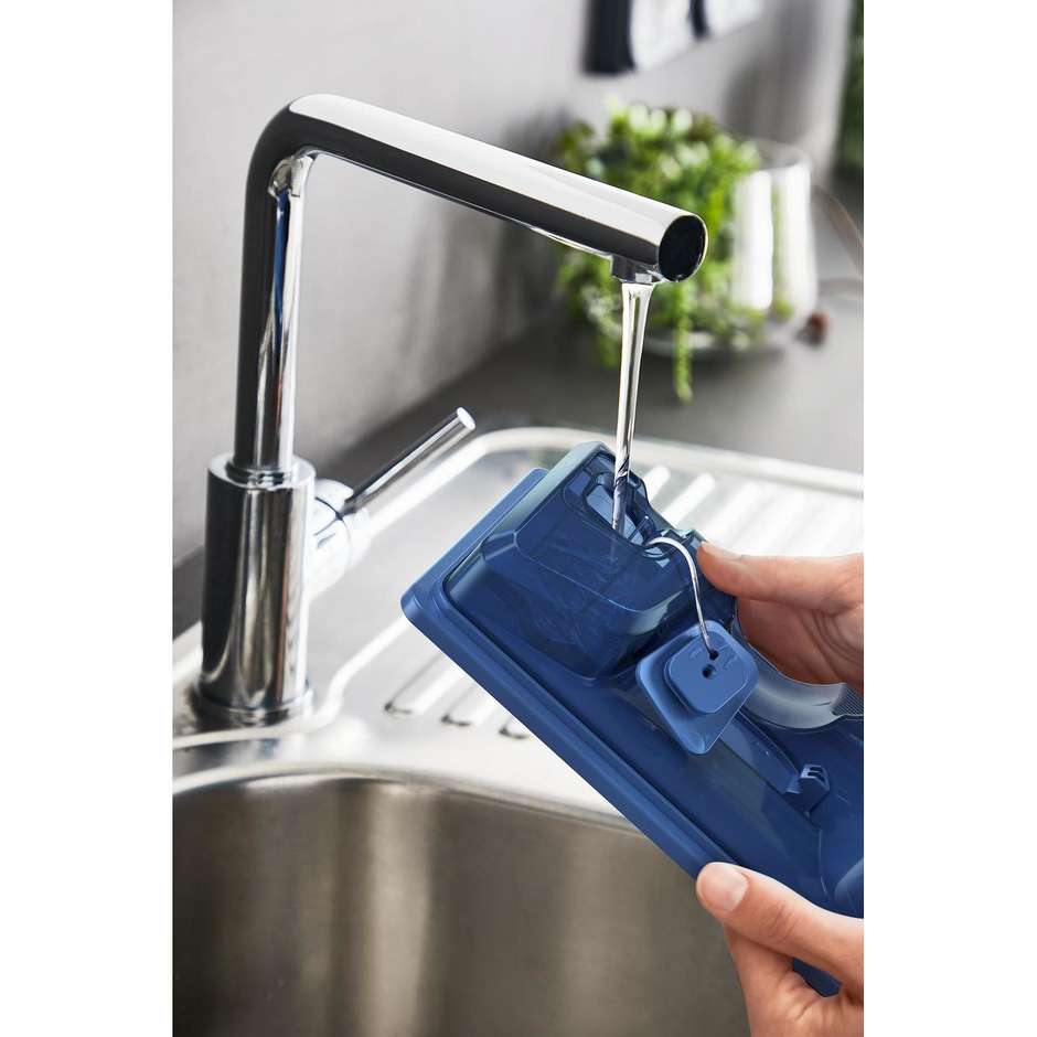 Rowenta RH20C0 Aspirapolvere a Bastone 2 in 1 Ricaricabile Ciclonico 250 W 18 V 0,4 L Argento e Blu