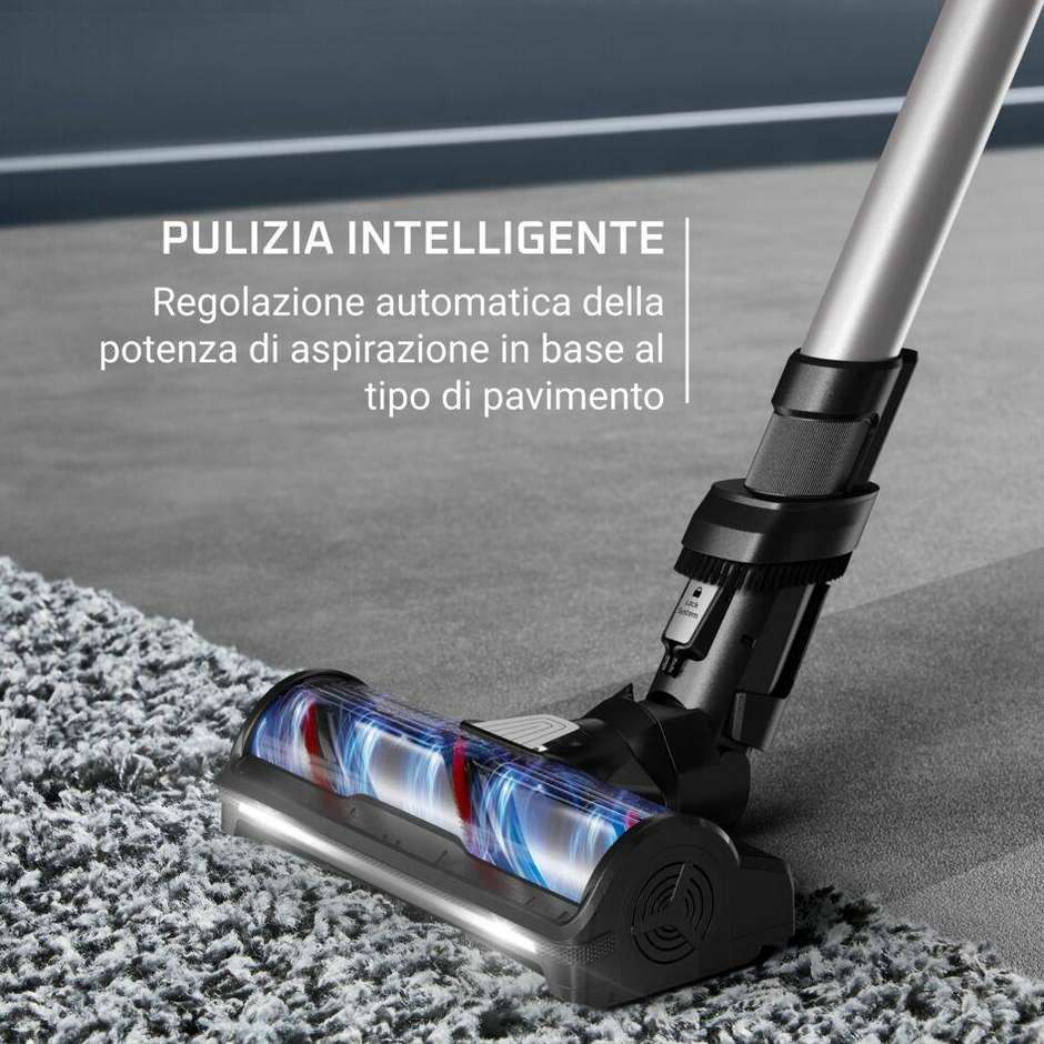 Rowenta RH9A32 Aspirapolvere a bastone 2 in 1 Batteria Secco Senza sacchetto Colore Alluminio, Verde