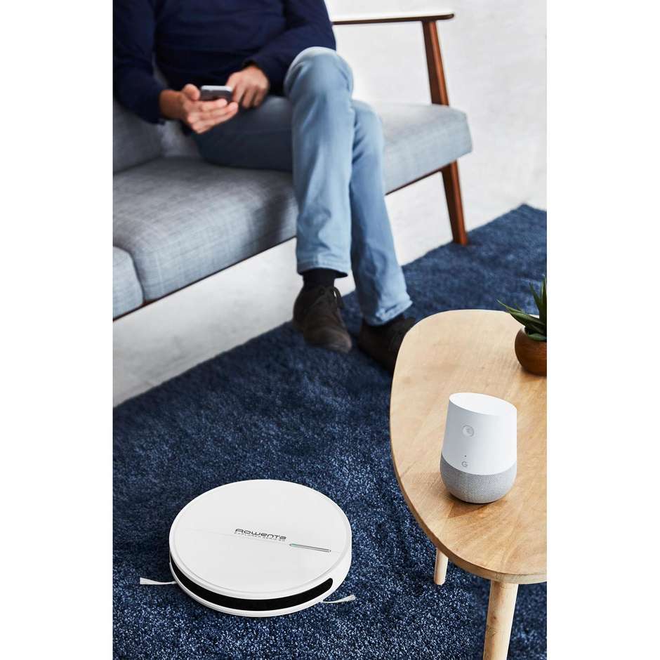 Rowenta RR7427WH Robot Aspirapolvere e Lavapavimenti Wi-Fi 0,4 L Bianco