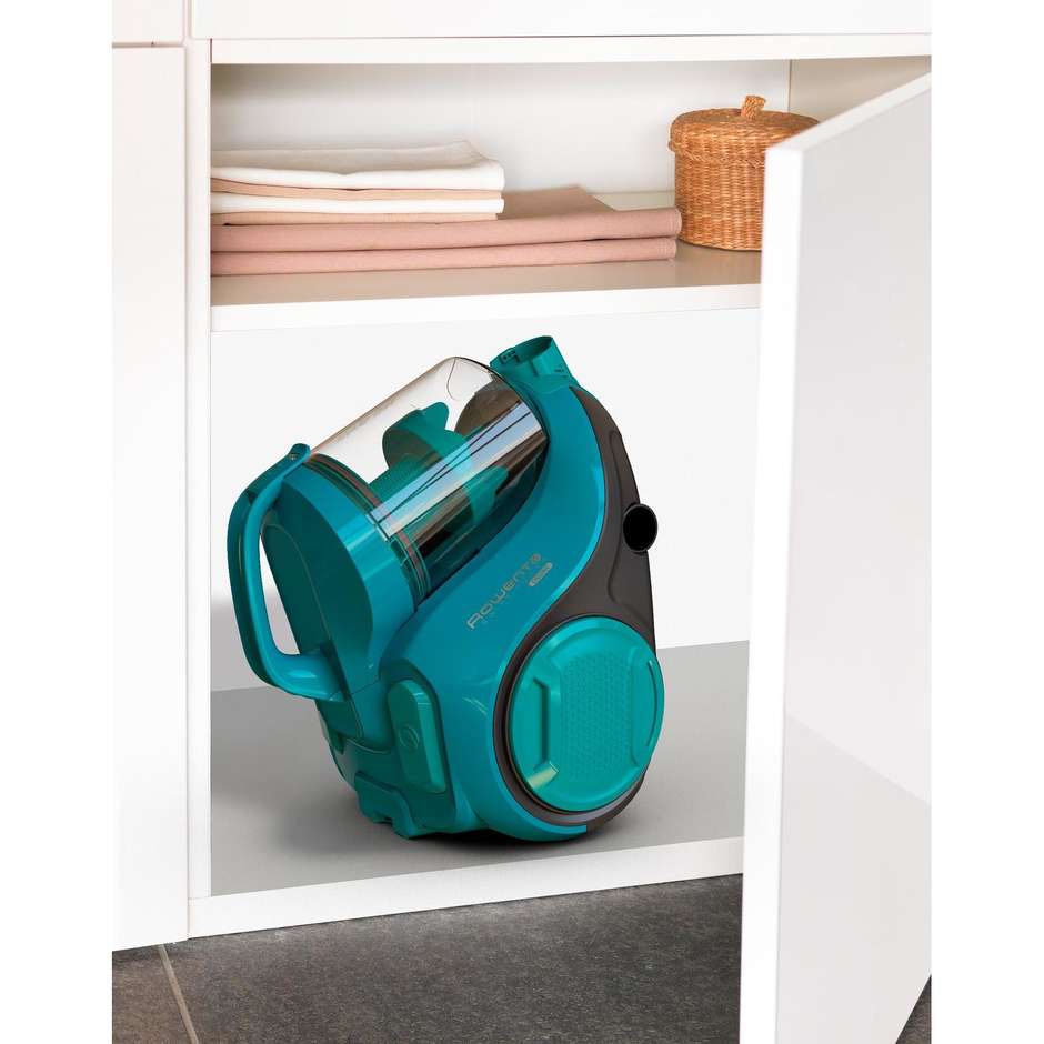 Rowenta Swift Power Cyclonic RO2932EA aspirapolvere senza sacco turchese, 750 W