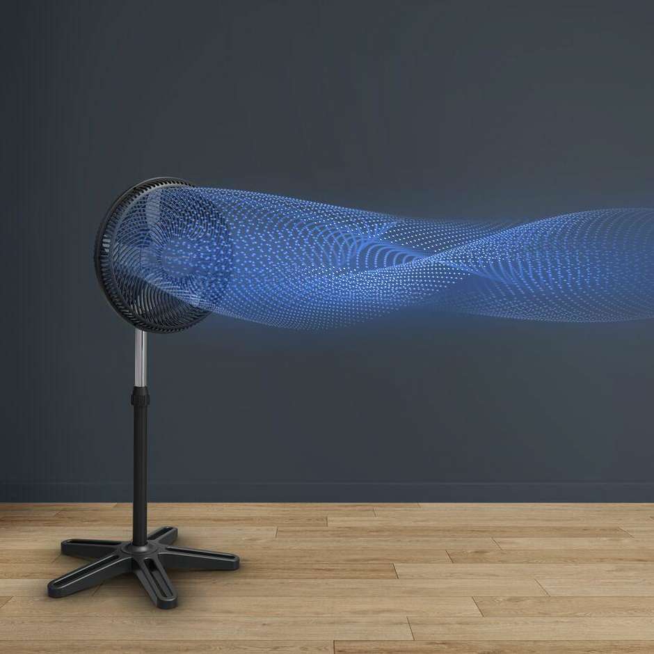 Rowenta Turbo Essential Ventilatore a piantana 40 cm 5 pale Colore Nero