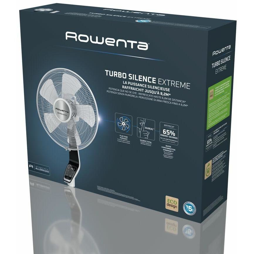 Rowenta VU5690 Turbo Silence Ventilatore domestico con pale Colore Nero, Bianco