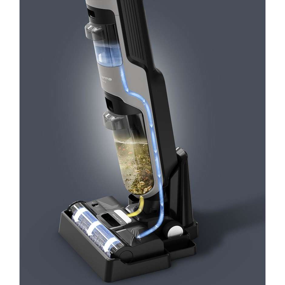 Rowenta X-Clean 4 (GZ5035WO) Lavapavimenti Senza Fili 200W con Auto-Propulsione e Rilevamento Intelligente dello Sporco