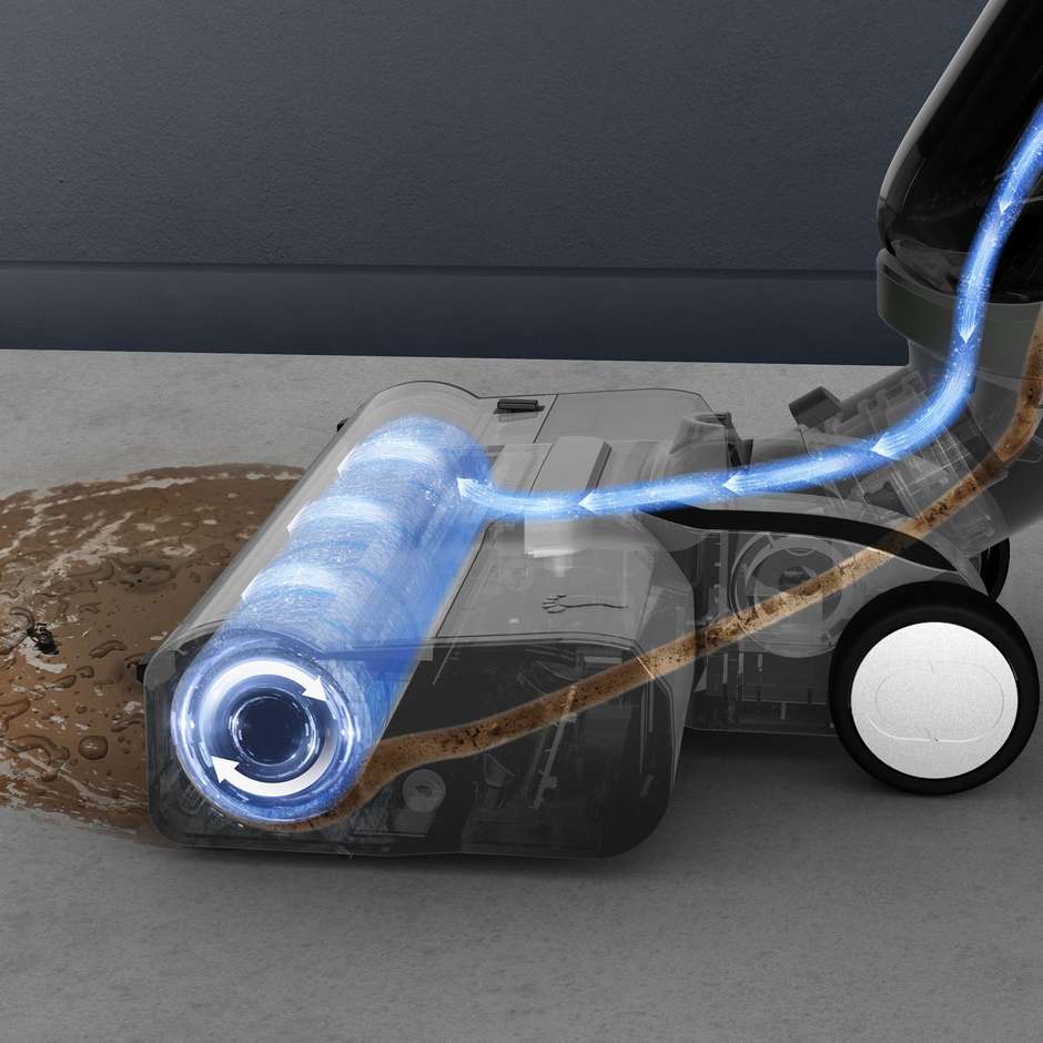 Rowenta X-Clean 4 (GZ5035WO) Lavapavimenti Senza Fili 200W con Auto-Propulsione e Rilevamento Intelligente dello Sporco