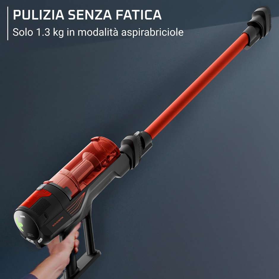 Rowenta X-Force 8.80 RH1872 Aspirapolvere Stick 4-in-1 100 AW Animal Care, Rosso