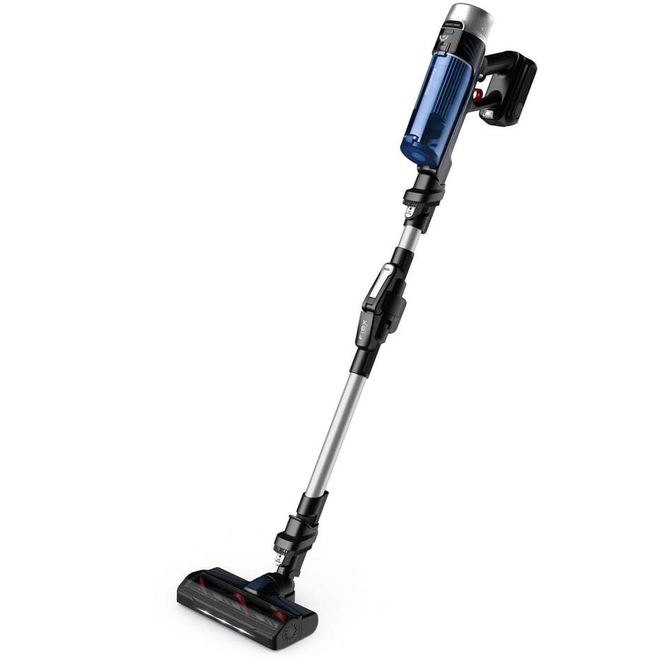 Rowenta X-Force Flex 9.60 Auto (RH20C0) Aspirapolvere Senza Filo 250W 100AW Tubo Flessibile Argento e Blu