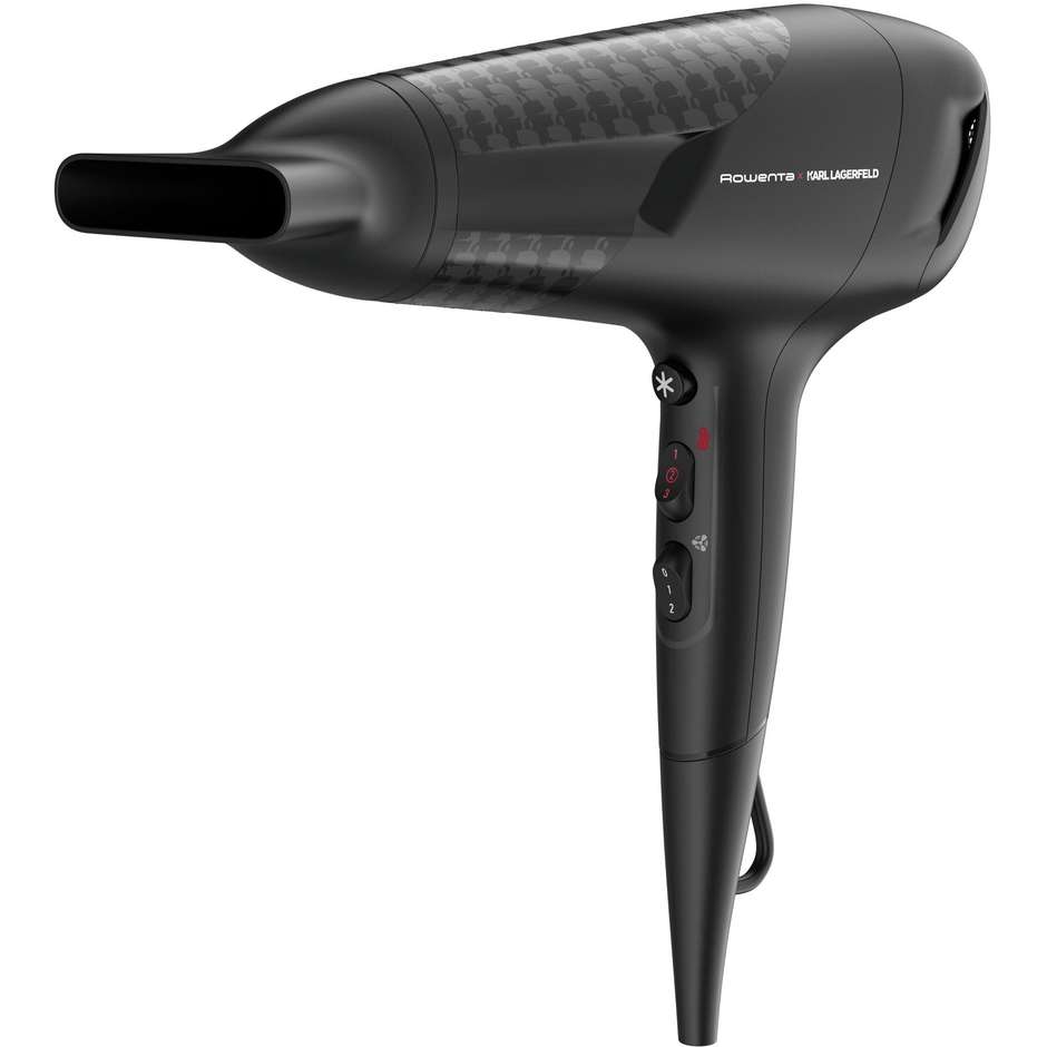 Rowenta x Karl Lagerfeld K/Pro Age CV581L Asciugacapelli 2300 W Motore DC Nero e Silver