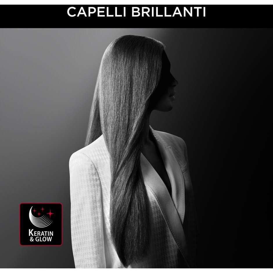 Rowenta x Karl Lagerfeld SF411L Piastra per Capelli con Rivestimento Cheratina e Tormalina Nero