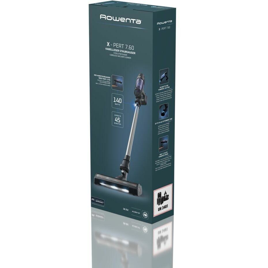 Rowenta X-Pert 7.60 RH6A35 Aspirapolvere senza filo Senza sacchetto Potenza 140 W Colore Viola, Argento