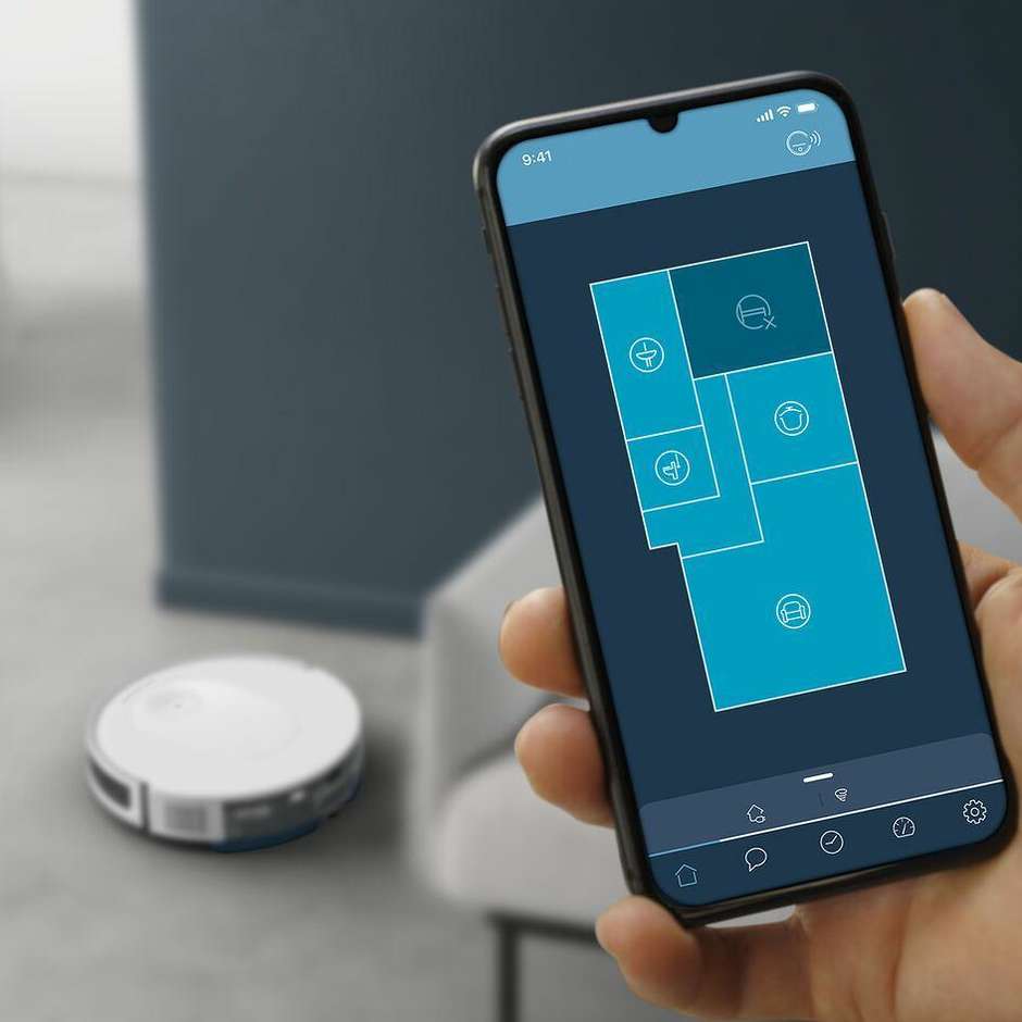 Rowenta X-Plorer RR8477 Robot Aspirapolvere e Lavapavimenti Wi-Fi 0,4 L Bianco