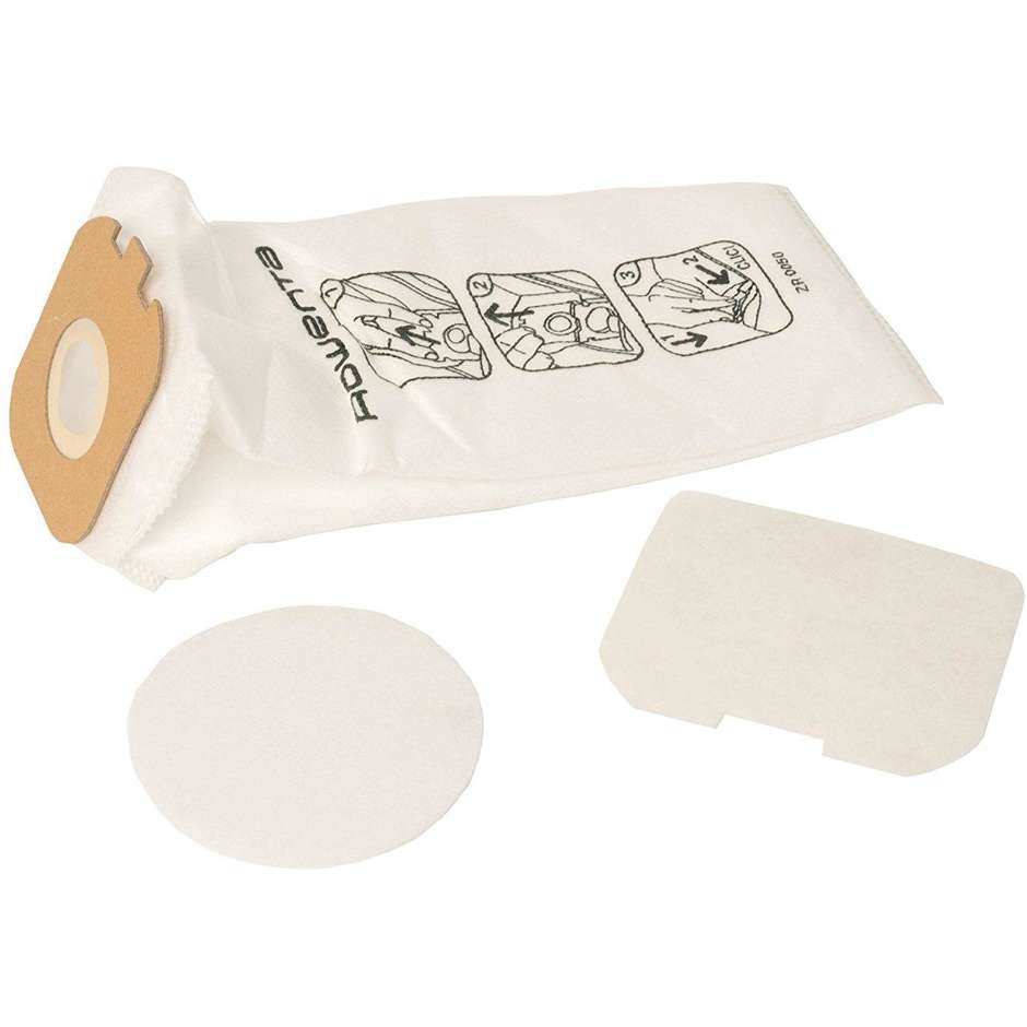 Rowenta ZR-0050 Kit 5 Sacchetti Iperfiltranti + 1 Microfiltro per Scope Elettriche, Beige