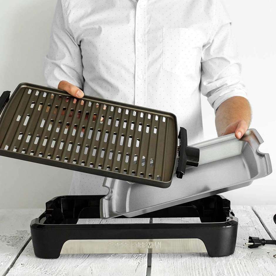 Russell Hobbs 25850-56 Smokeless BBQ Grill Barbecue Elettrico da Interno senza Fumo 1600 W Nero
