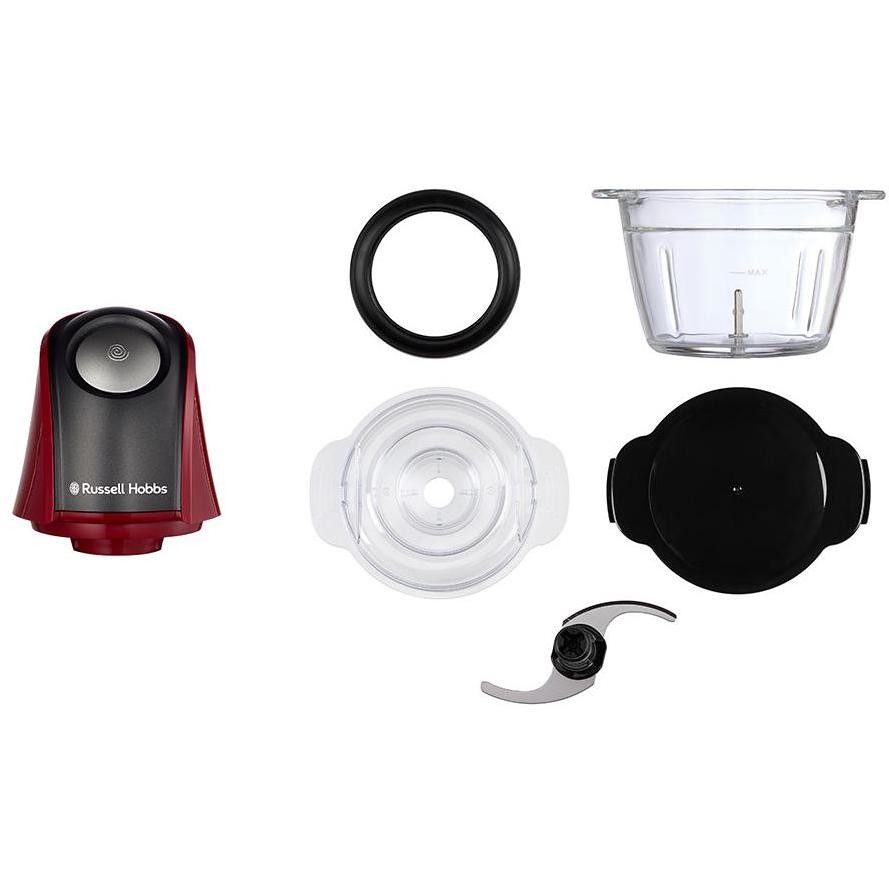 Russell Hobbs 27130-56 Tritaverdure elettrico Capacita 0,5 Lt Potenza 200 W Colore Nero, Rosso, Trasparente