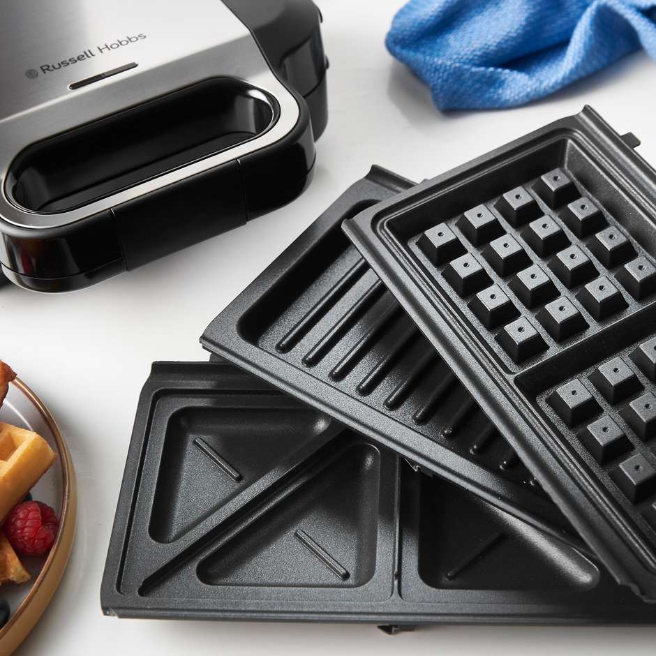 Russell Hobbs Fiesta 26810-56 Sandwich Maker Tostiera a Triangoli Piastre Antiaderenti 750 W Nero
