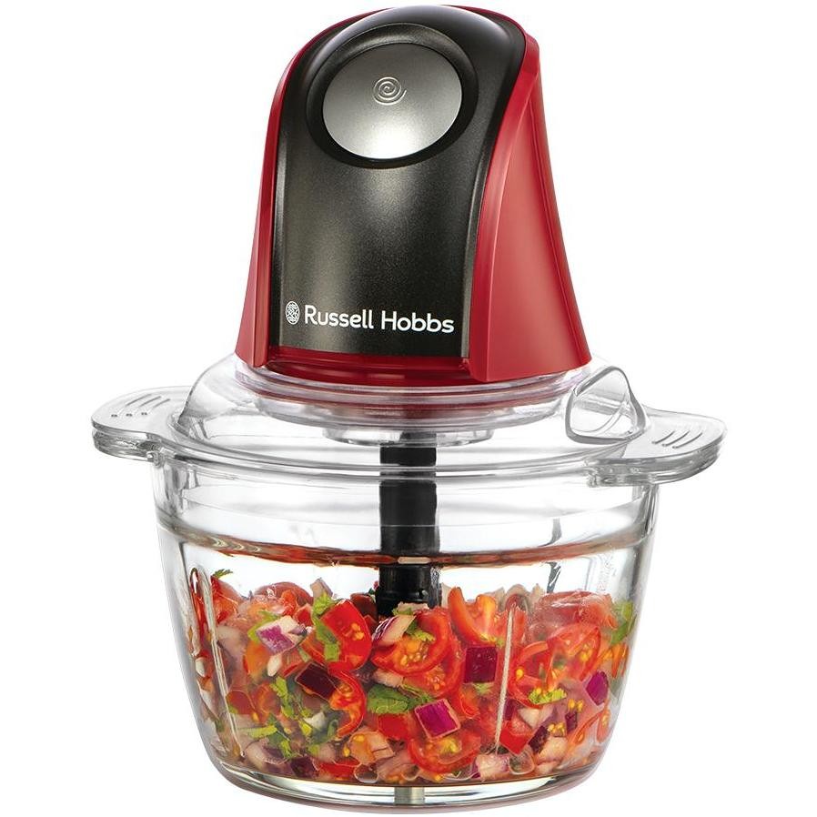 Russell Hobbs Slice & Go 27130-56 Tritaverdure Elettrico con 3 Rulli in Acciaio Inox 200 W Rosso
