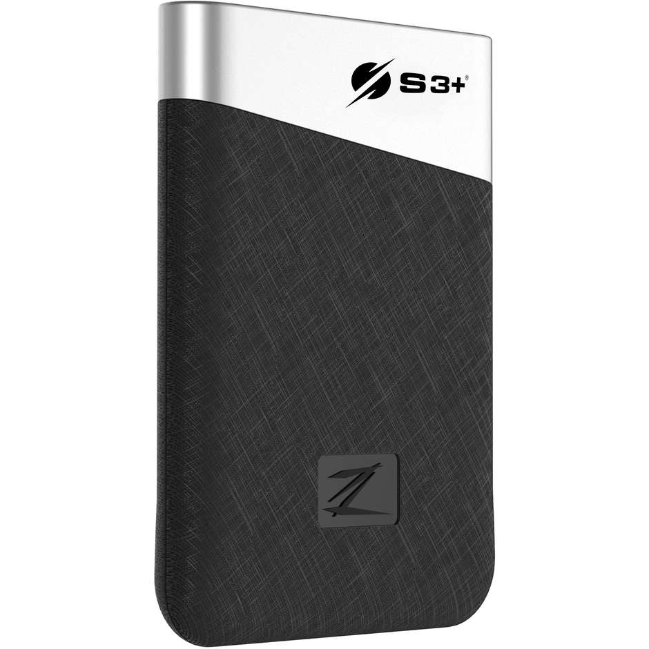 S3+ Zenith SSD Portatile 500 GB USB-C 3.1 Scocca Anti-shock Alluminio Grigio
