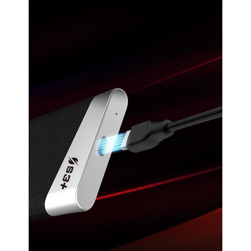 S3+ Zenith SSD Portatile 500 GB USB-C 3.1 Scocca Anti-shock Alluminio Grigio