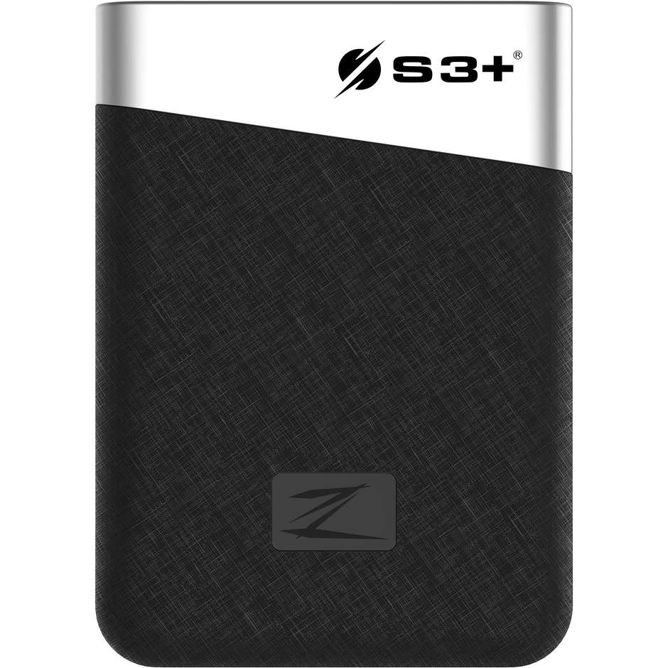 S3Plus Zenith SSD esterno 512 GB USB-C, nero e argento