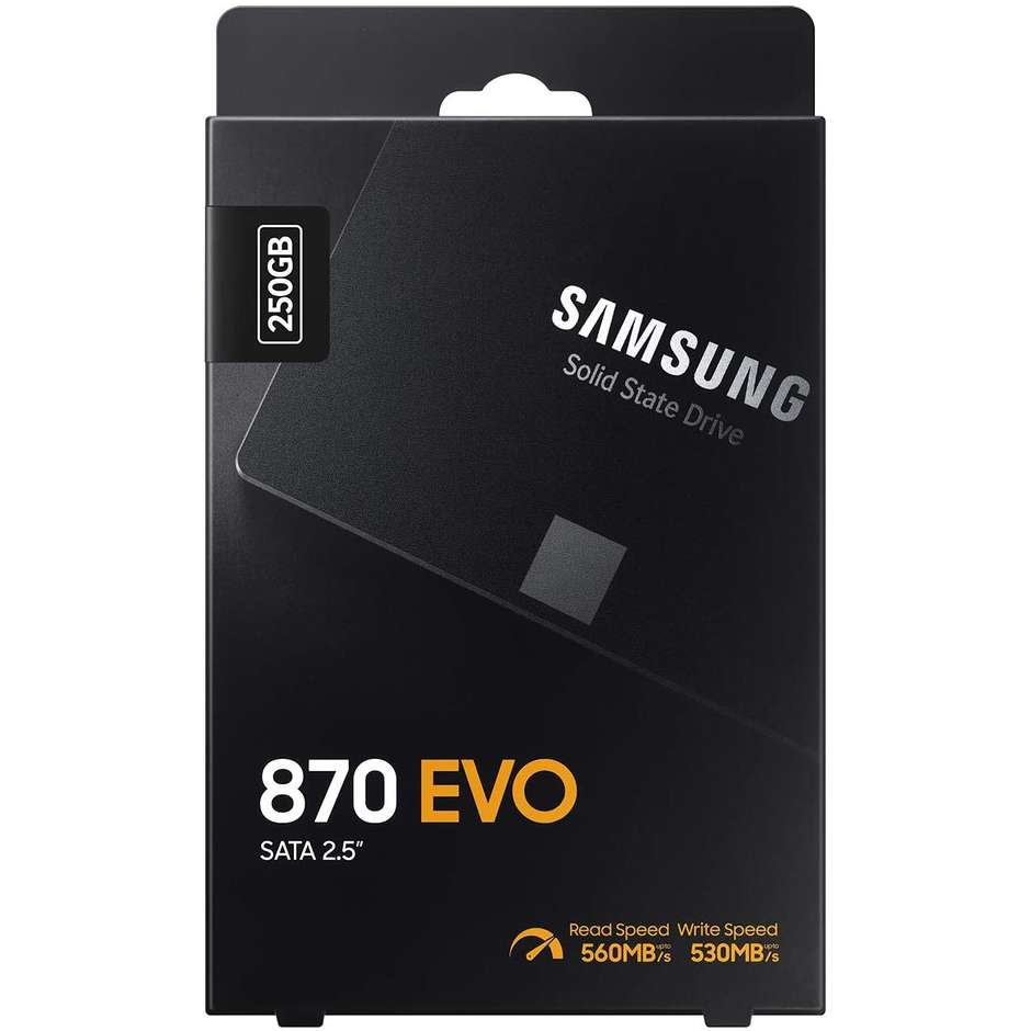 Samsung 870 EVO SSD Interno 250 GB 2.5" SATA III 6 Gb/s V-NAND 3D TLC (MZ-77E250B)