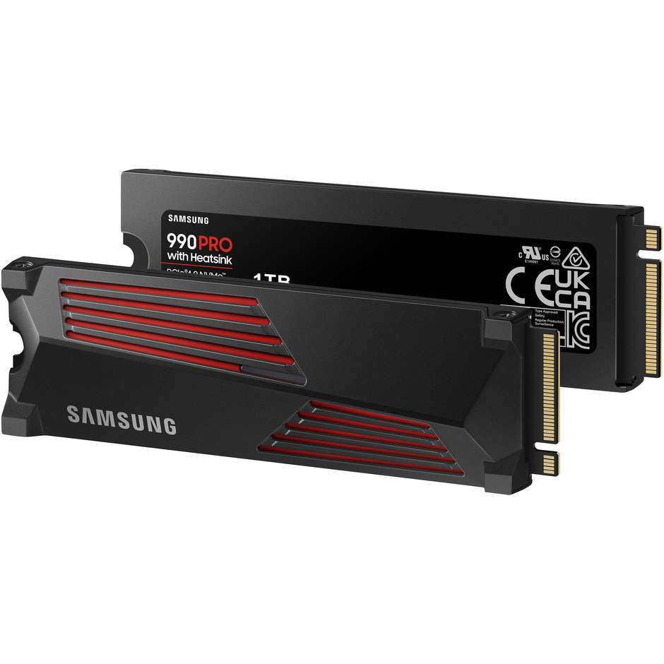 Samsung 990 PRO SSD 1 TB M.2 2280 PCIe 4.0 NVMe con dissipatore