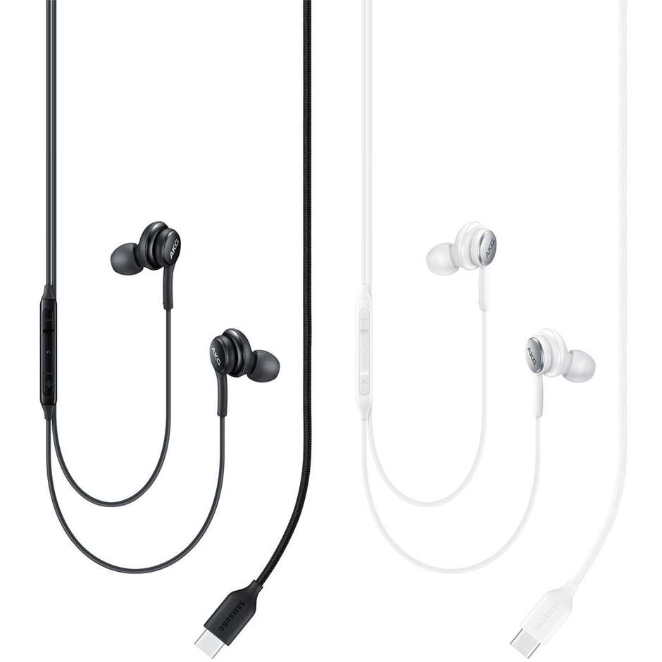 Samsung Auricolari Stereo In-Ear Type-C Tuned by AKG con Microfono e Telecomando Nero (EO-IC100)