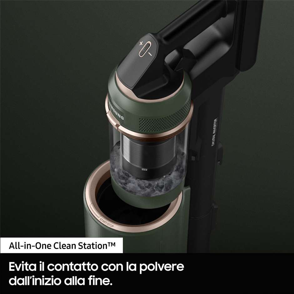 Samsung Bespoke Jet Complete VS20A95943N Scopa Senza Filo 580W 210AW Doppia Batteria 120min Verde Bosco