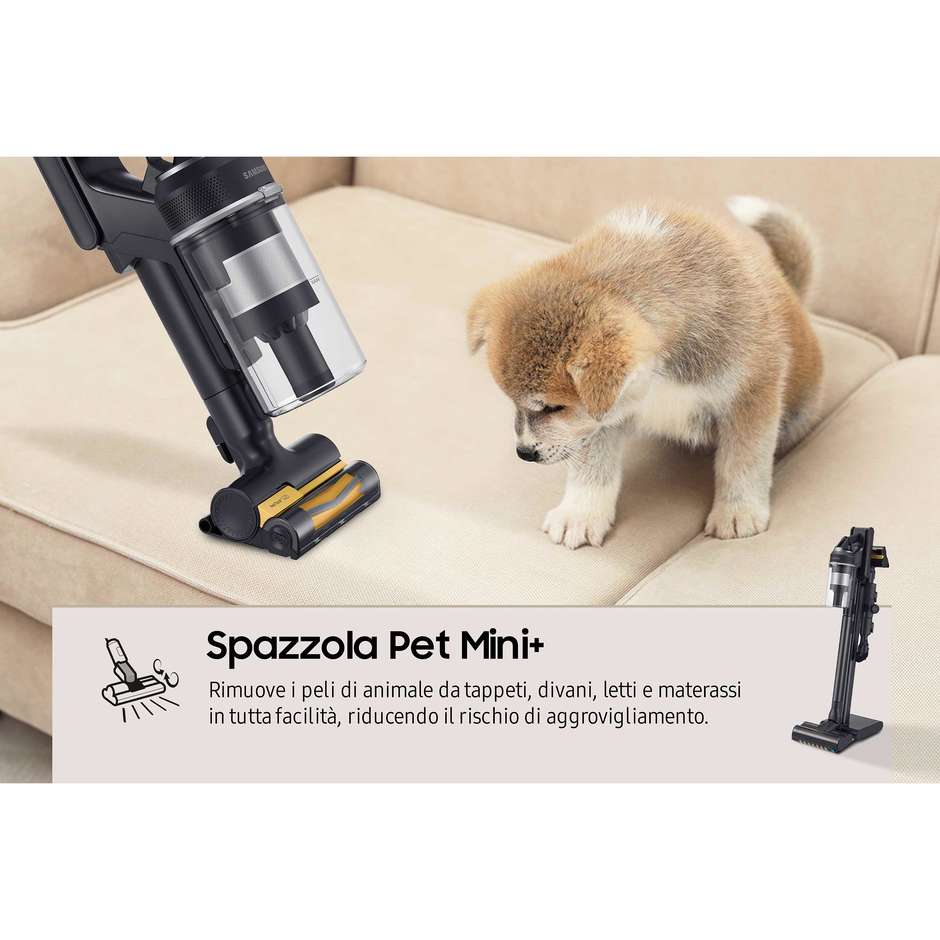 Samsung Bespoke Jet Pet VS20C9554T Aspirapolvere Senza Filo 580W 210AW Tubo Telescopico Nero