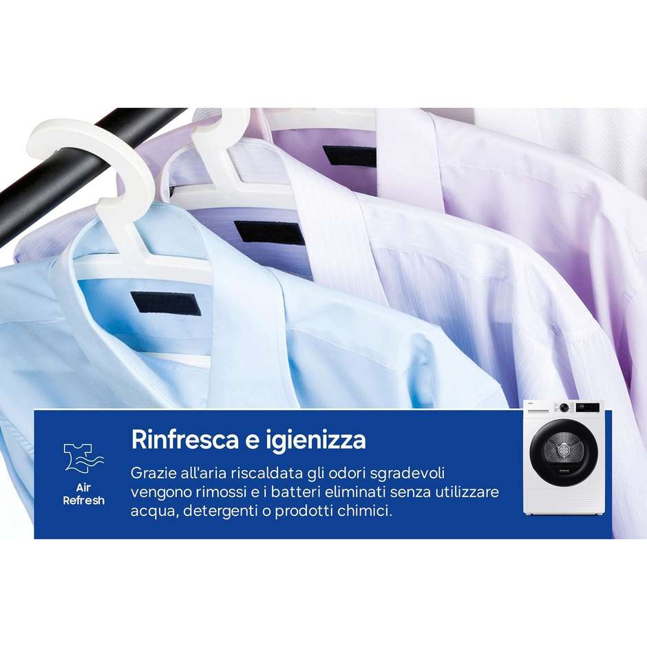 Samsung DV80DG52B0AEET Asciugatrice Crystal EcoDry 8 Kg Pompa di Calore