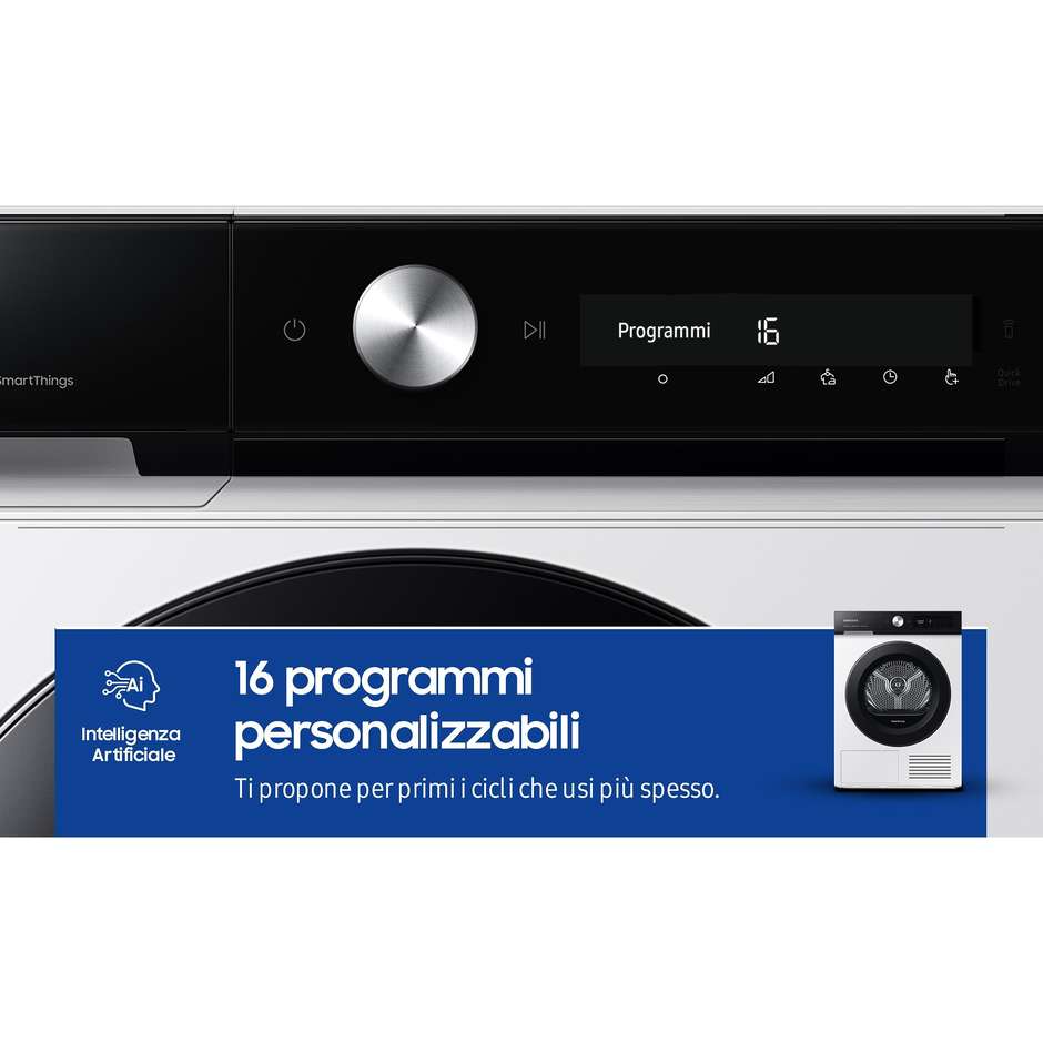 Samsung DV90BB5245AES3 Asciugatrice a pompa di calore Capacita 9 kg Classe A+++ Colore Bianco