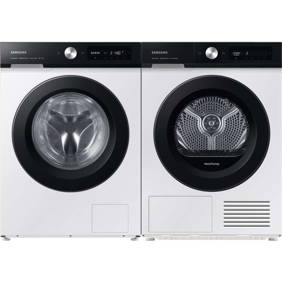 Samsung DV90BB5245AES3 Asciugatrice a pompa di calore Capacita 9 kg Classe A+++ Colore Bianco