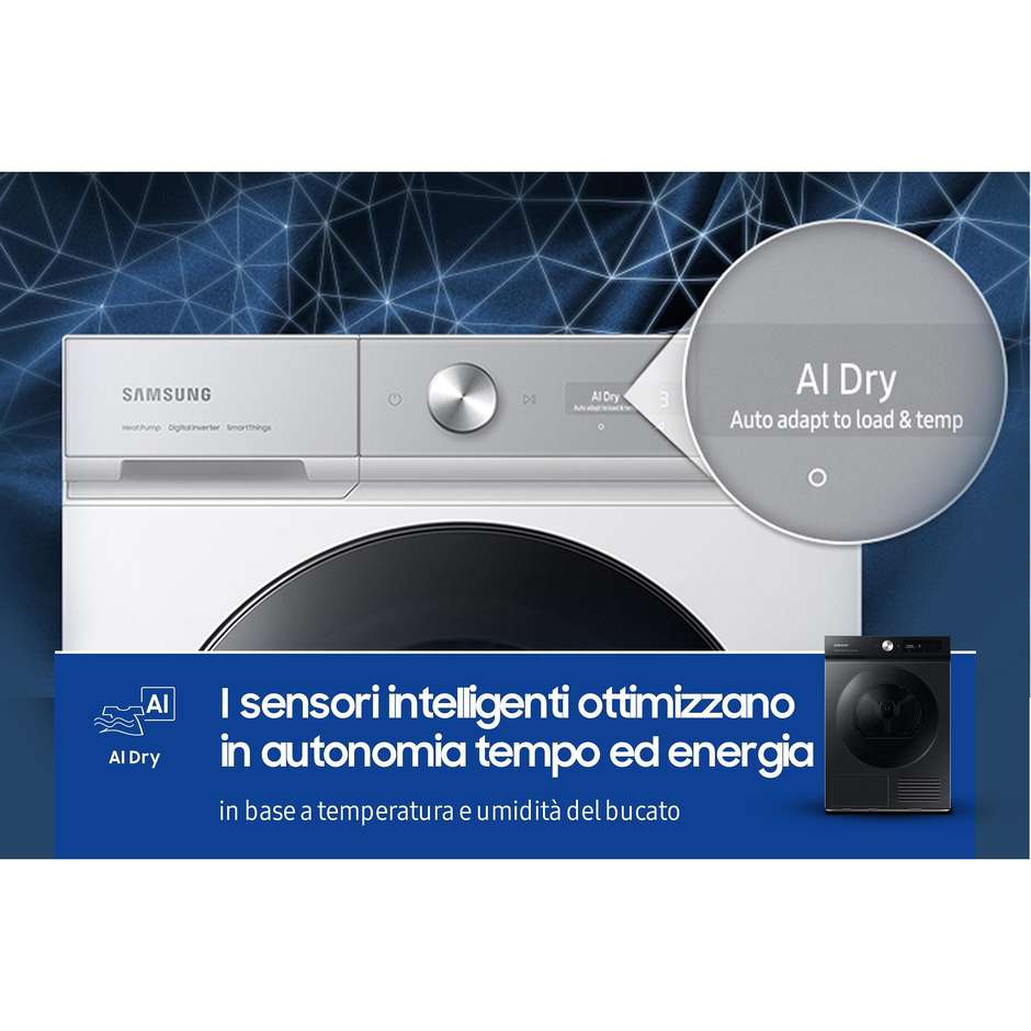 Samsung DV90BB7445GB Asciugatrice a pompa di calore Capacita 9 Kg Classe A+++