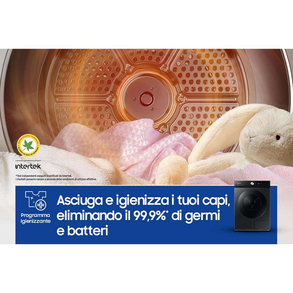 Samsung DV90BB7445GB Asciugatrice a pompa di calore Capacita 9 Kg Classe A+++