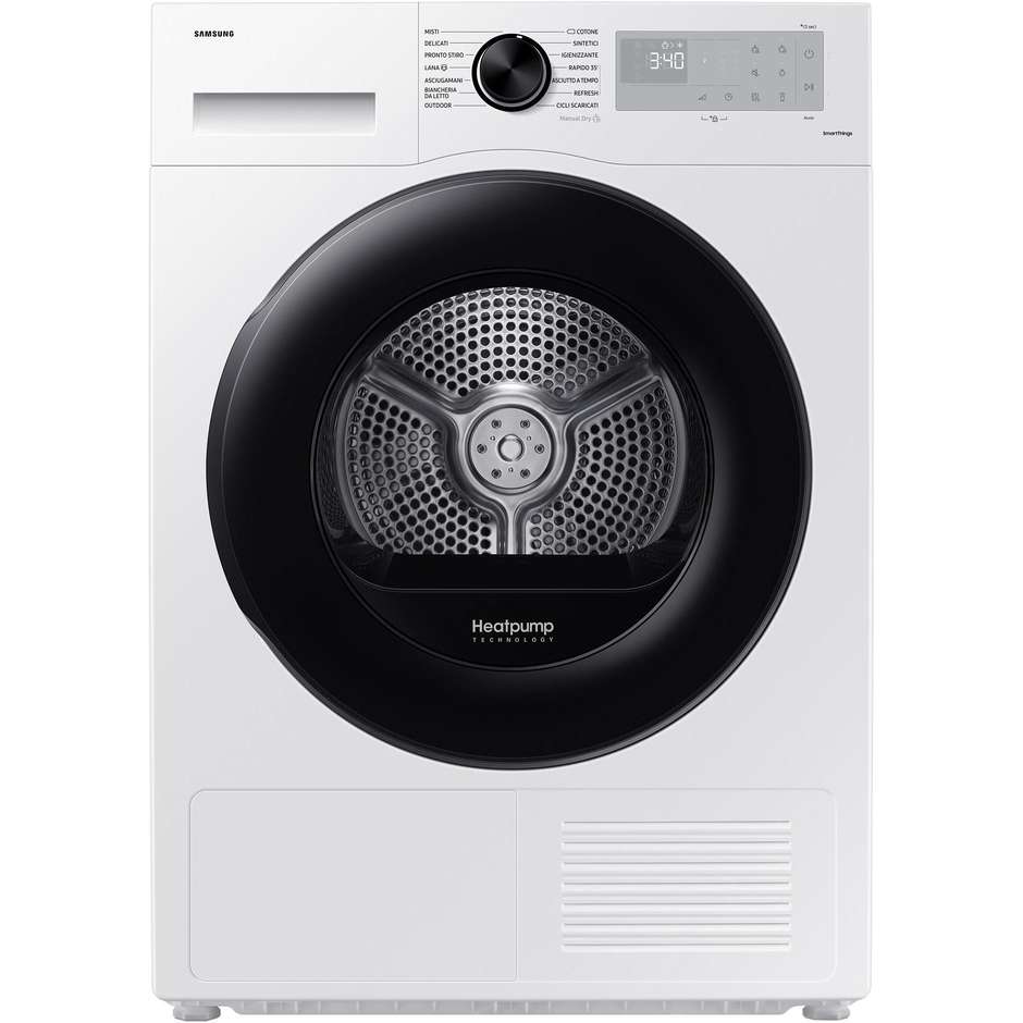 Samsung DV90CGC2A0AHET Asciugatrice a Pompa di calore Capacita 9 Kg Classe A+++ Colore Bianco