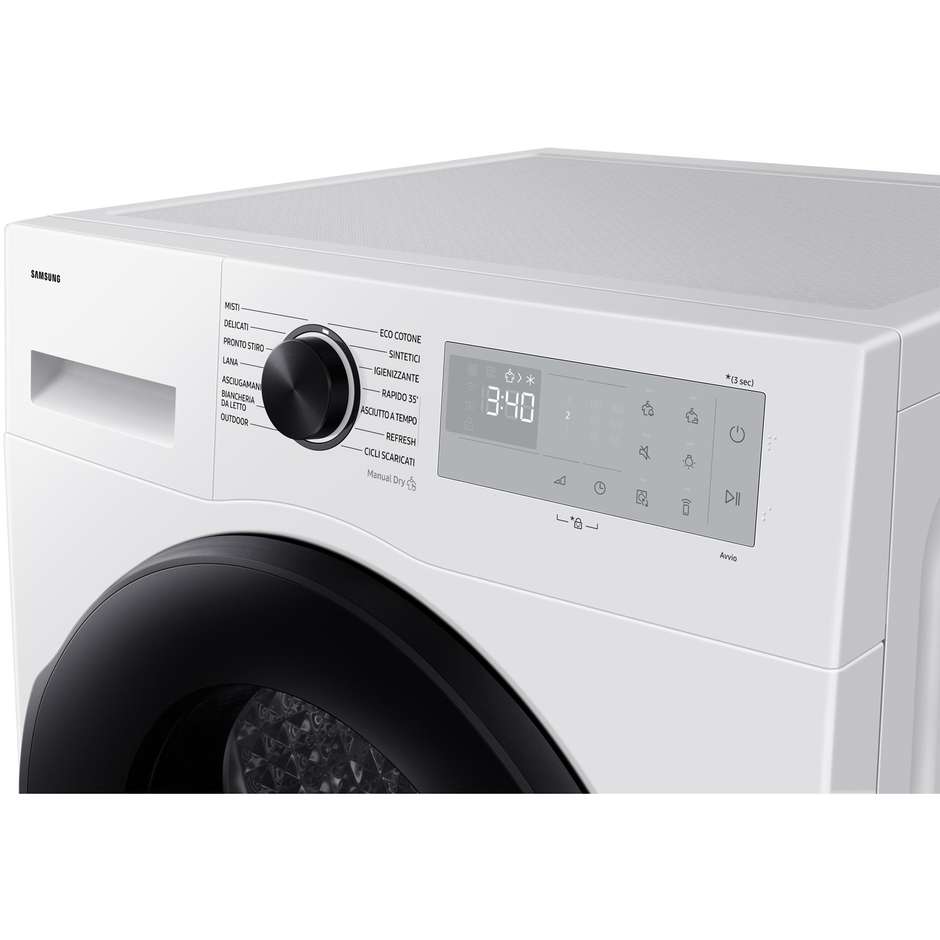 Samsung DV90DG52A0AHET Crystal EcoDry asciugatrice 9 kg, pompa di calore, classe C