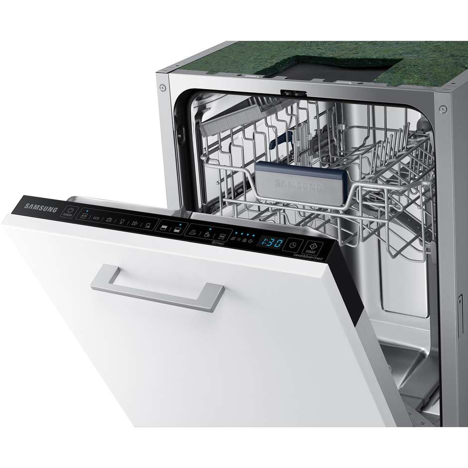 Samsung DW50R4060BB Lavastoviglie a Scomparsa Totale Slim 45 cm 9 Coperti Auto Door Open Mezzo Carico Classe E