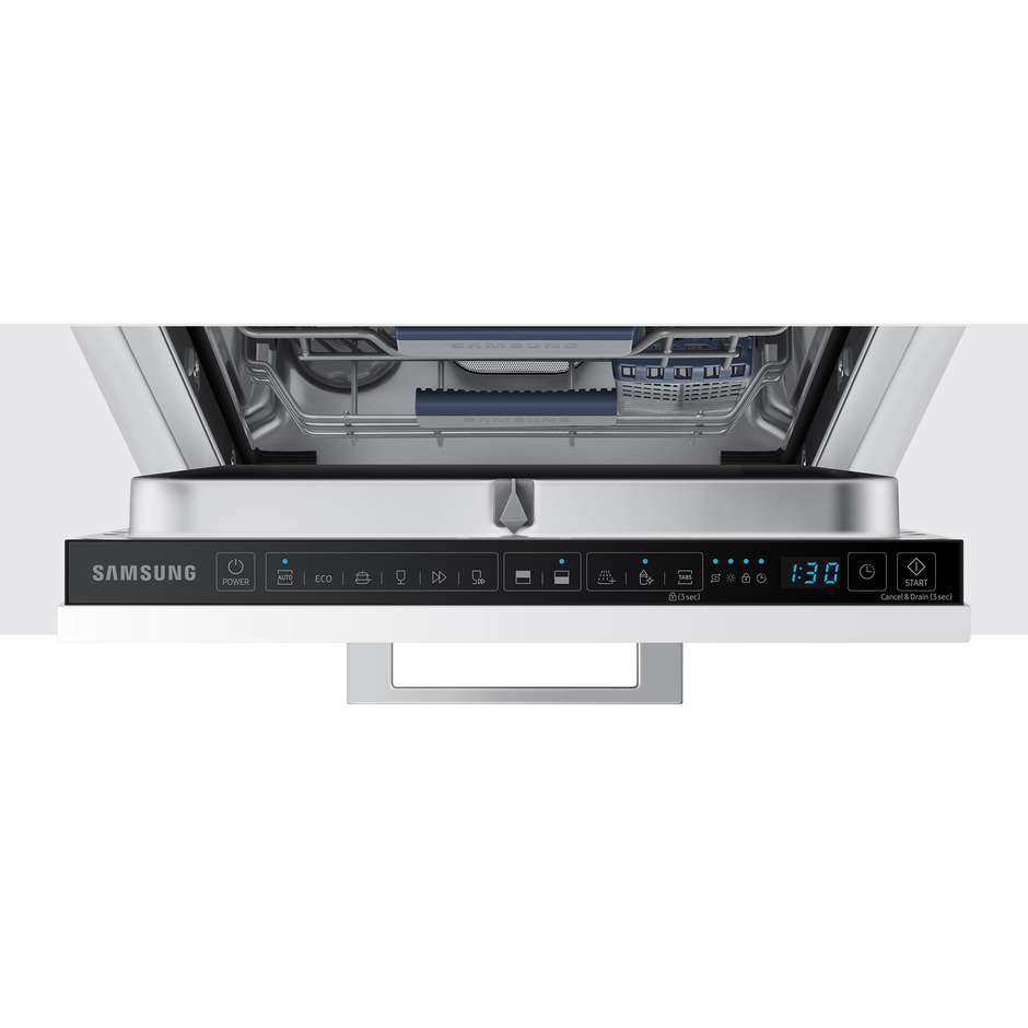 Samsung DW50R4060BB Lavastoviglie a Scomparsa Totale Slim 45 cm 9 Coperti Auto Door Open Mezzo Carico Classe E