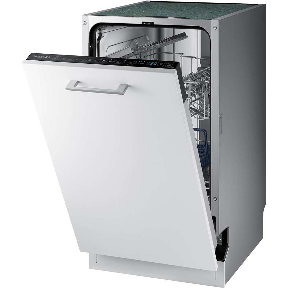 SAMSUNG DW50R4060BB Lavastoviglie da Incasso a Scomparsa Totale 45 cm Slim 9 Coperti 6 Programmi Classe E 44 dB Cestelli Modulari
