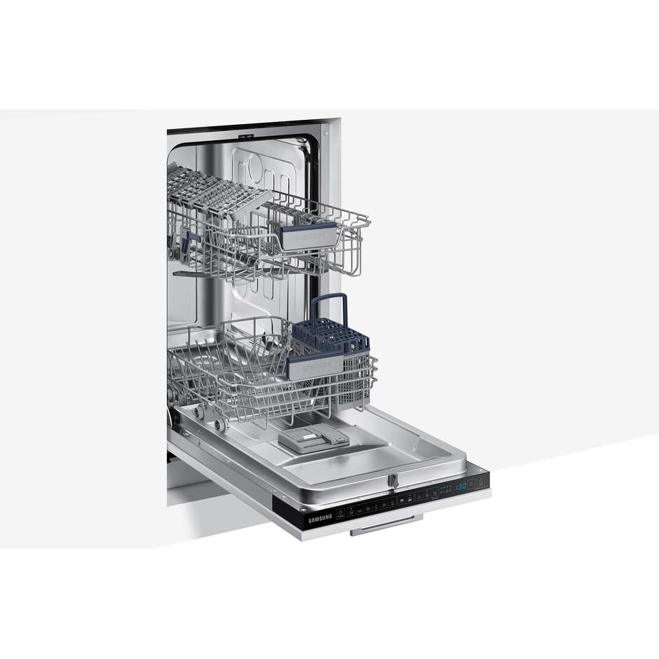 SAMSUNG DW50R4060BB Lavastoviglie da Incasso a Scomparsa Totale 45 cm Slim 9 Coperti 6 Programmi Classe E 44 dB Cestelli Modulari