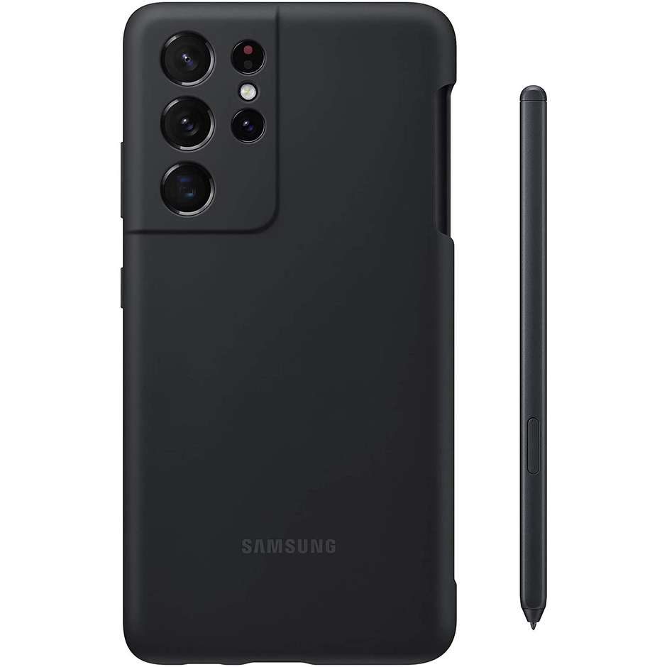 Samsung EF-PG99PTBEGWW Cover in silicone morbido con S Pen per Galaxy S21 Ultra 5G colore nero